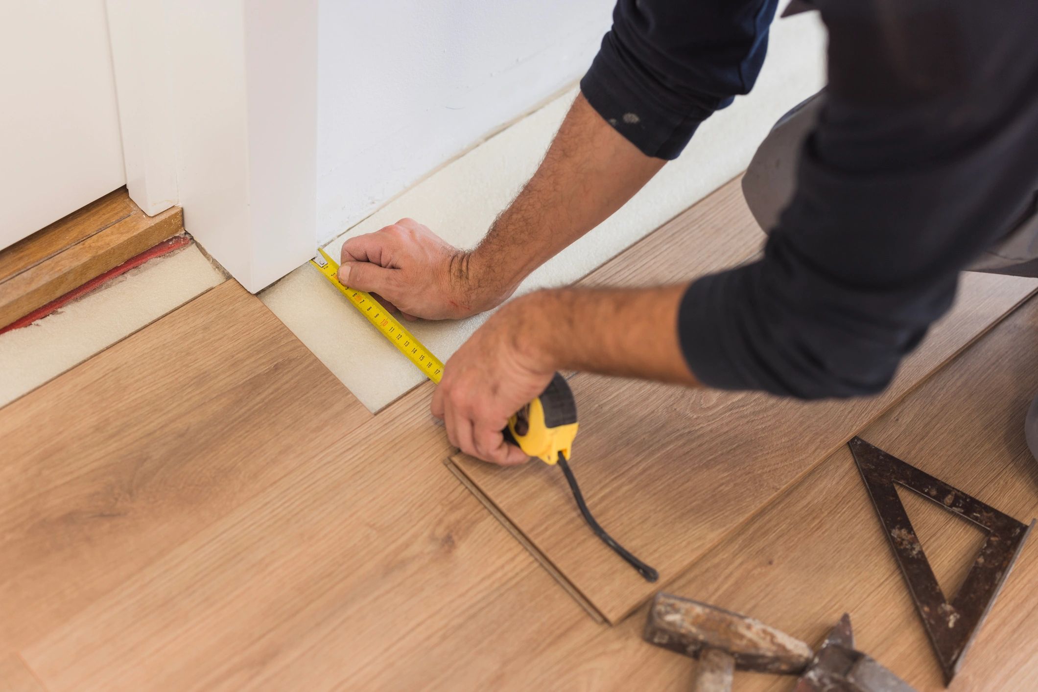 Hardwood flooring installation with tight seams and smooth transitions — JKV Contractors, Midvale UT