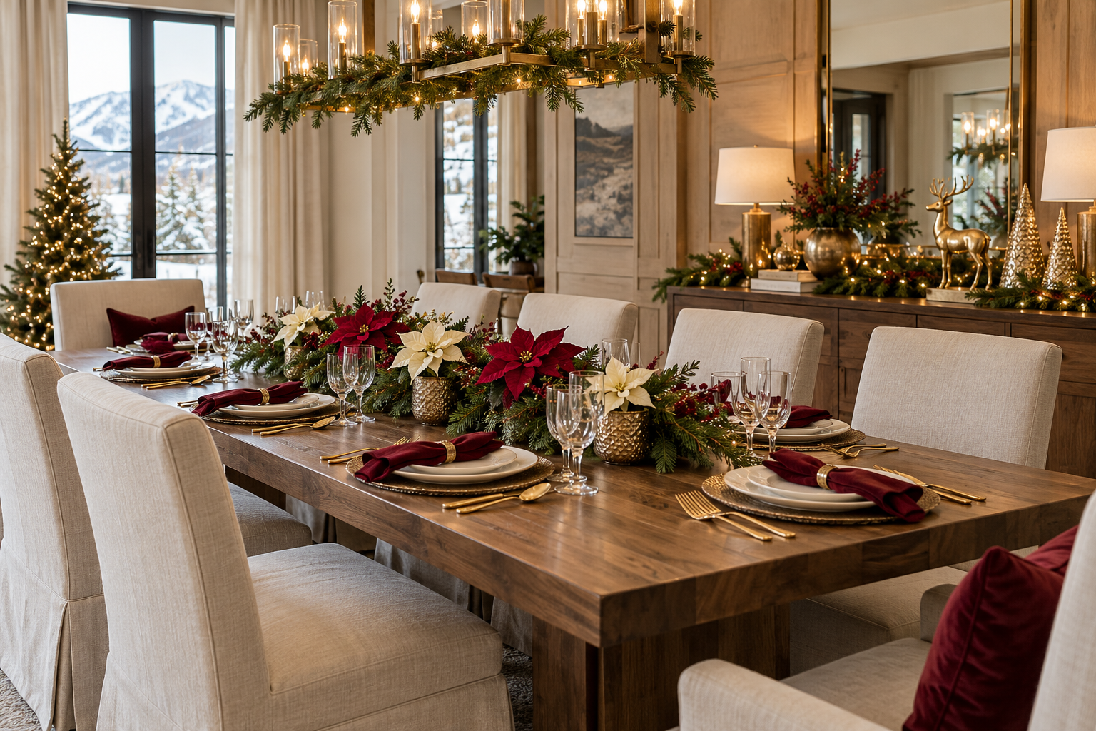 Holiday Dining Room Styling