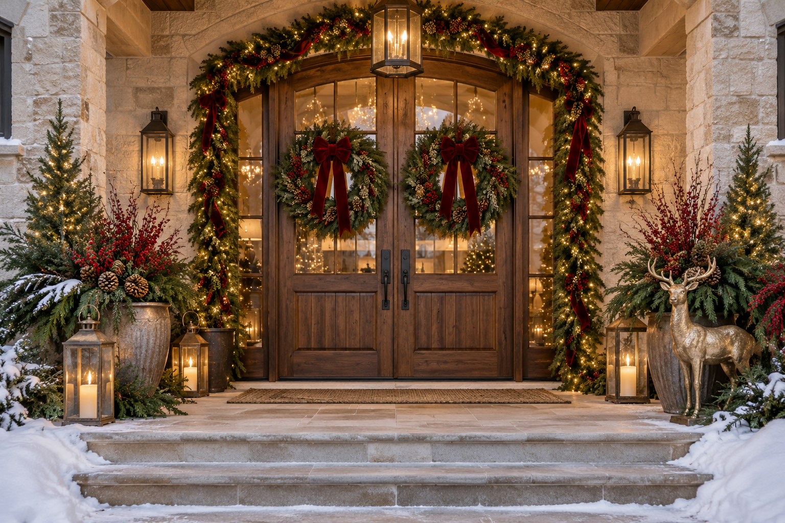 Festive Entryways & Outdoor Décor